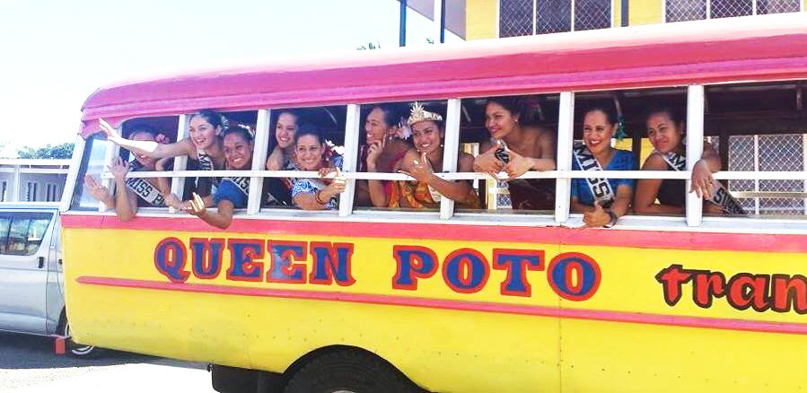 Bus services - Queen Poto Public Transportation in Samoa.